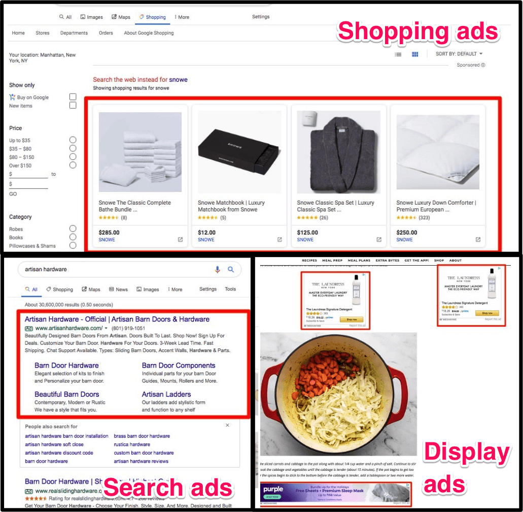 google ad examples