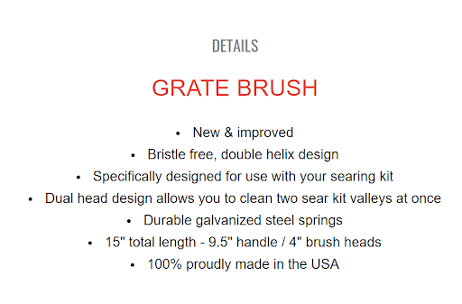 REC TEC Grate Brush Product Description